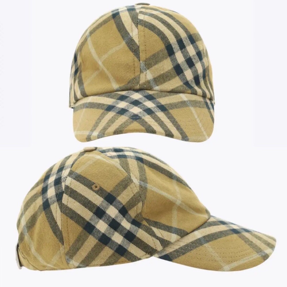 🆕 BURBERRY Unisex Twill Check Baseball Cap - Picture 2 of 11
